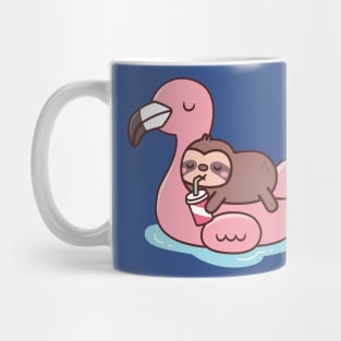 Chilling flamingo sloth beach 2 Mug